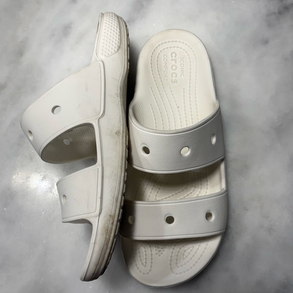 Crocs White Slides - Picture 2 of 3